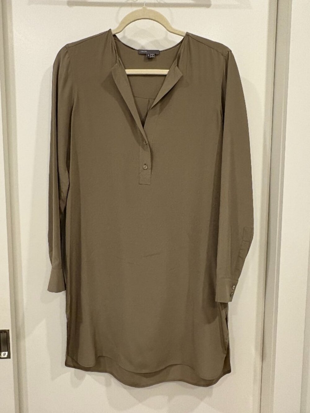 Vince Silk Shirt Dress Size M